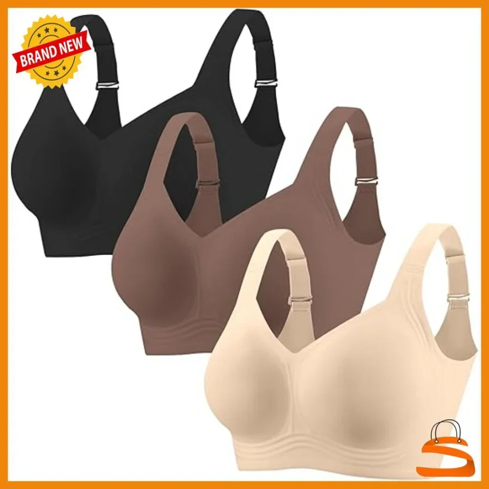 Seamless Wireless Push Up Bra Full Coverage Comfort Support T-Shirt